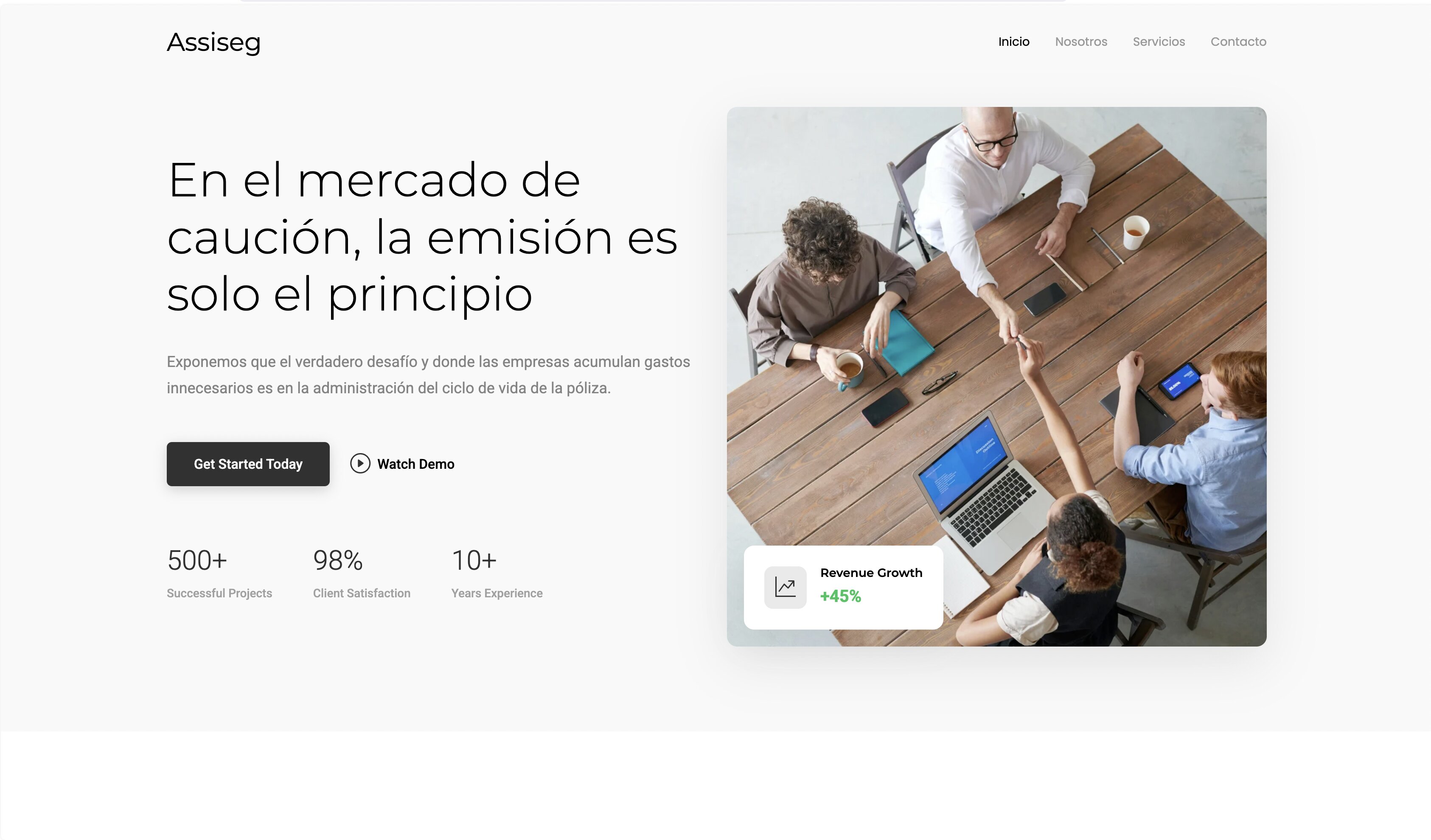 Sistema a medida de Assiseg, empresa de seguros