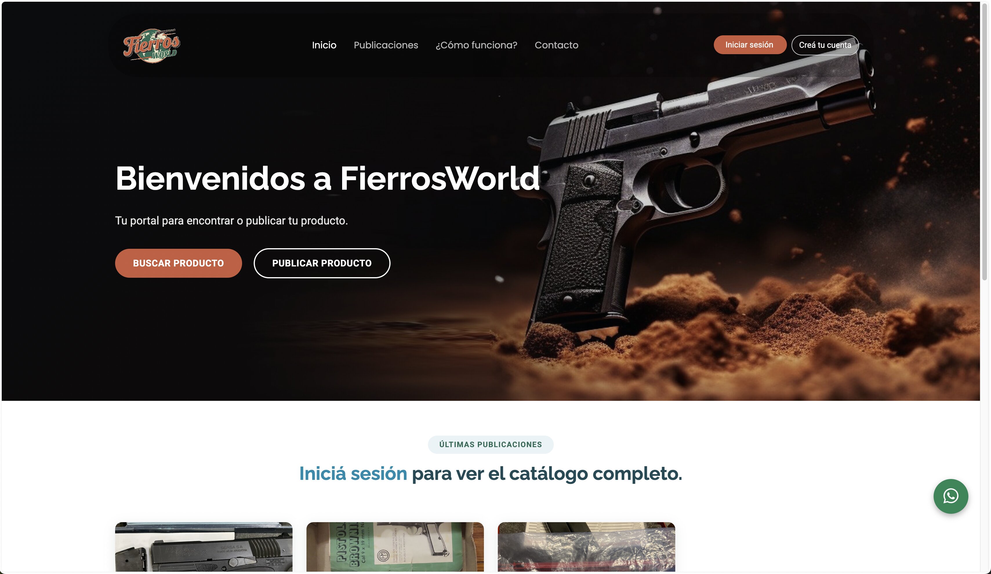 Sitio web institucional de Fierros World